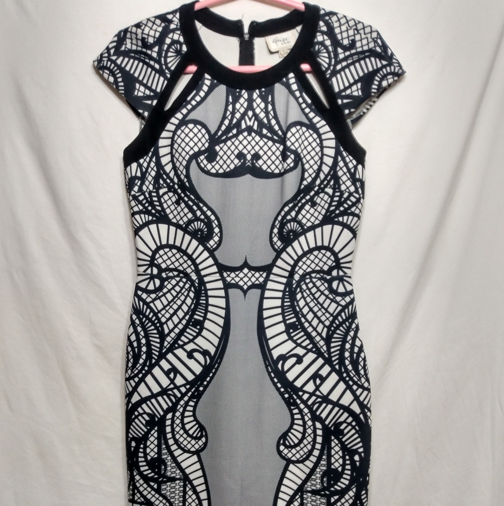 Womens dress size 6 BLACK and WHITE